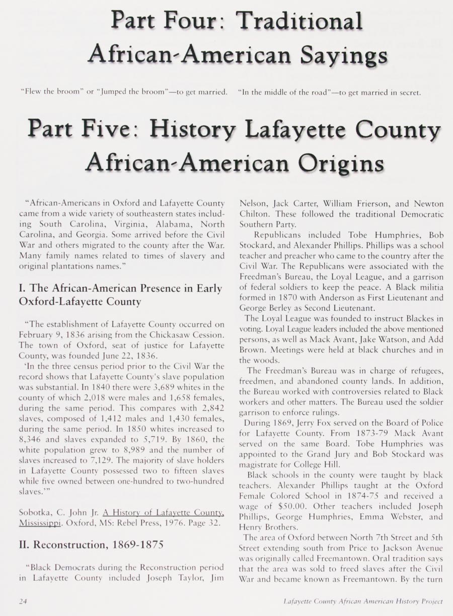 African American History Project page