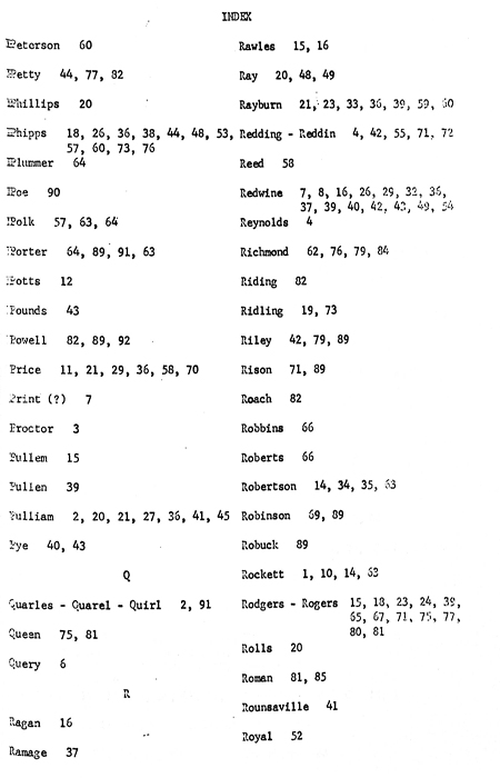 index sample
